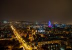 ночная Барселона с высоты птичьего полета